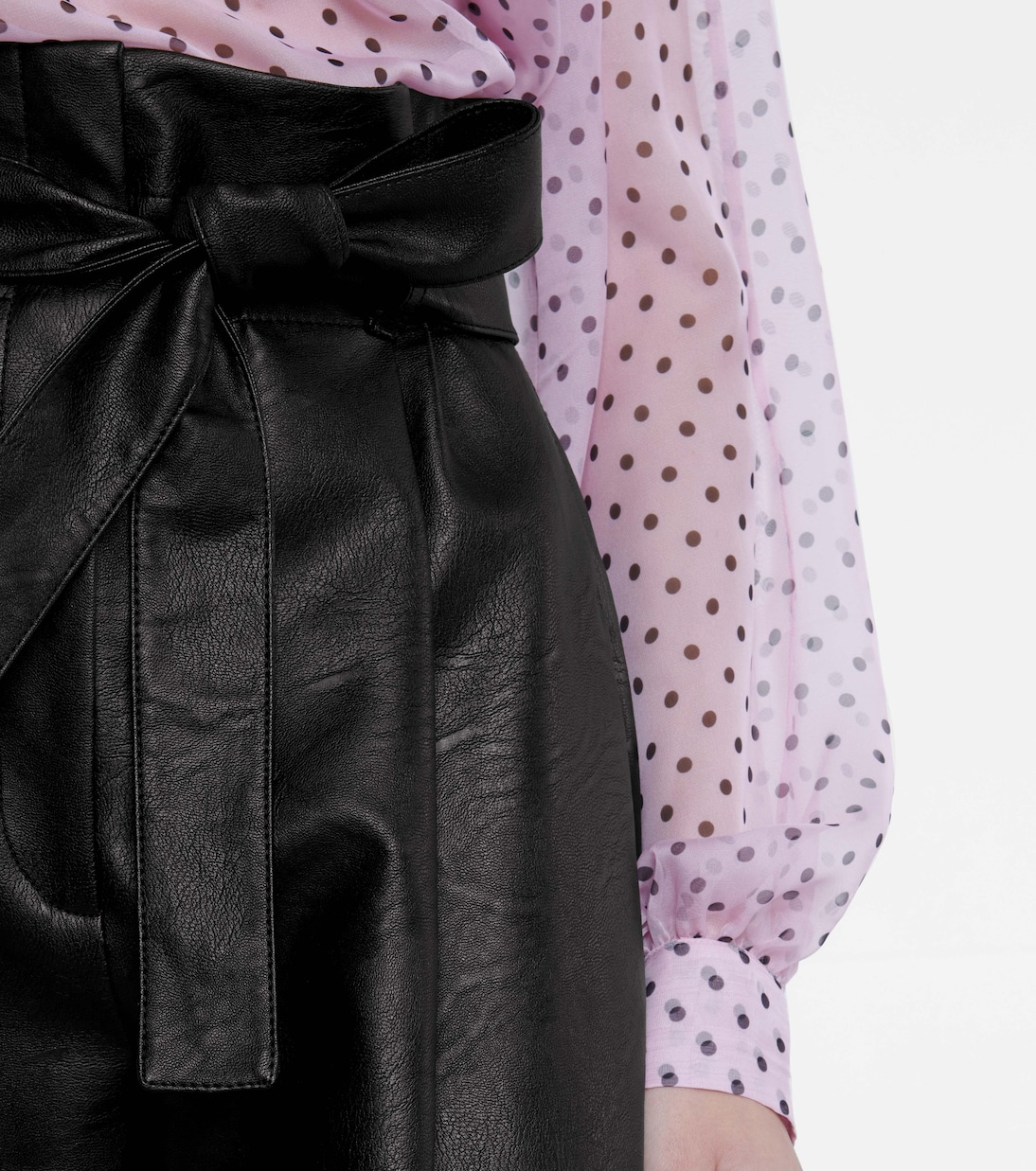 Pantalon paper bag en cuir synthétique | Philosophy di Lorenzo Serafini