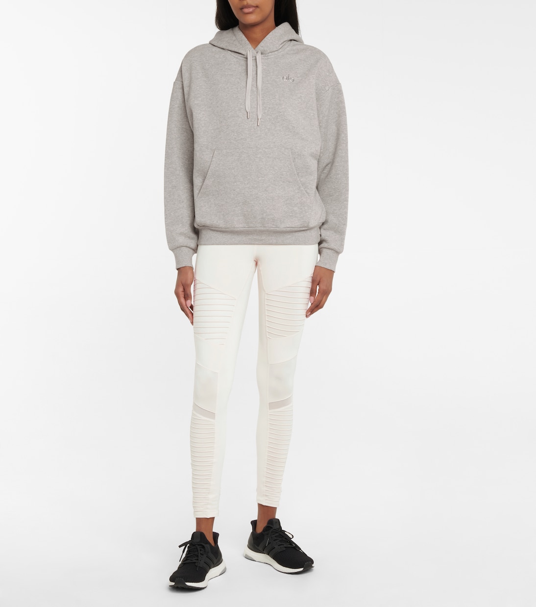 Logo cotton-blend jersey hoodie | Alo Yoga