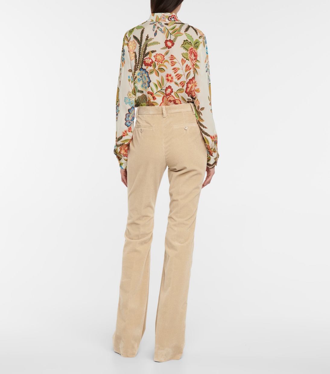 High-rise corduroy pants | Etro