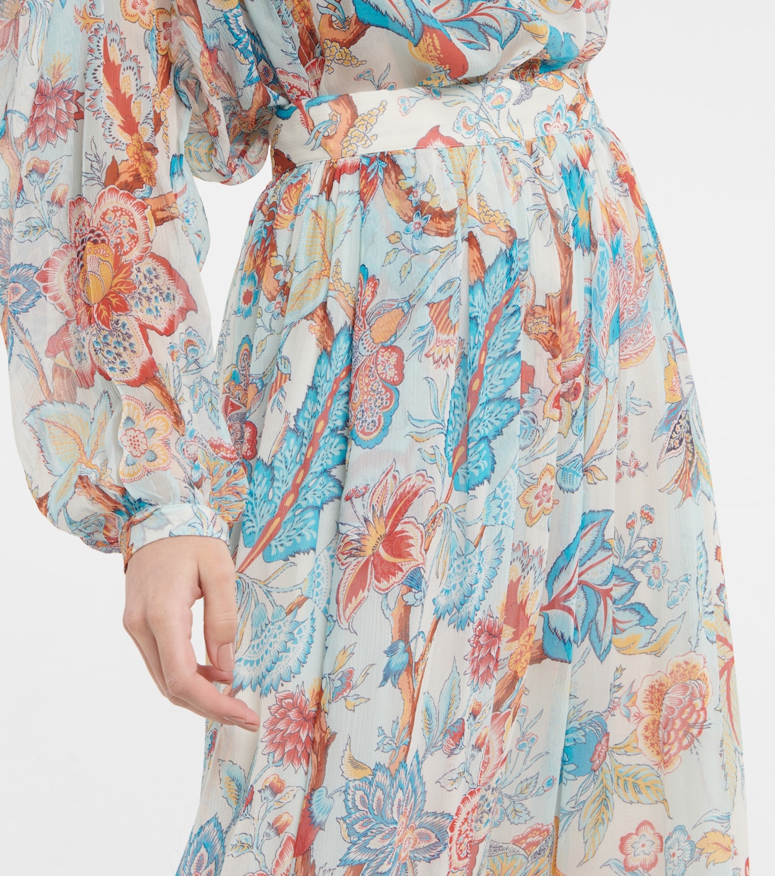Floral silk maxi skirt | Etro