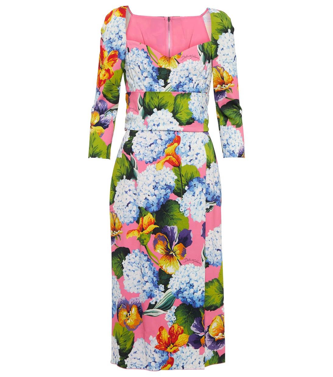 Robe midi à fleurs | Dolce&Gabbana