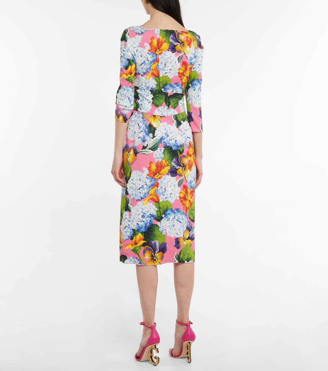 Robe midi à fleurs | Dolce&Gabbana