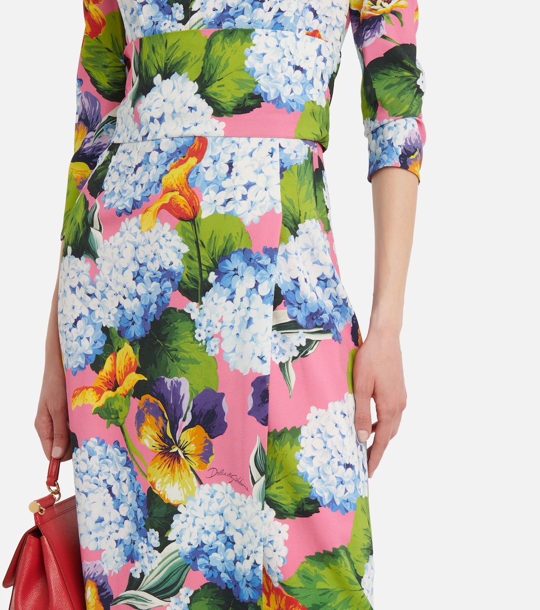 Robe midi à fleurs | Dolce&Gabbana
