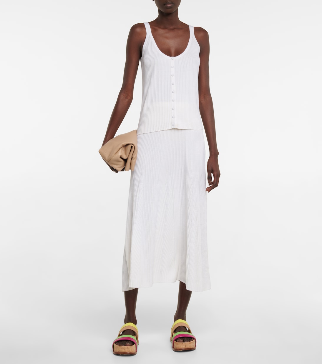 Falda midi Meda de seda y cachemir | Gabriela Hearst