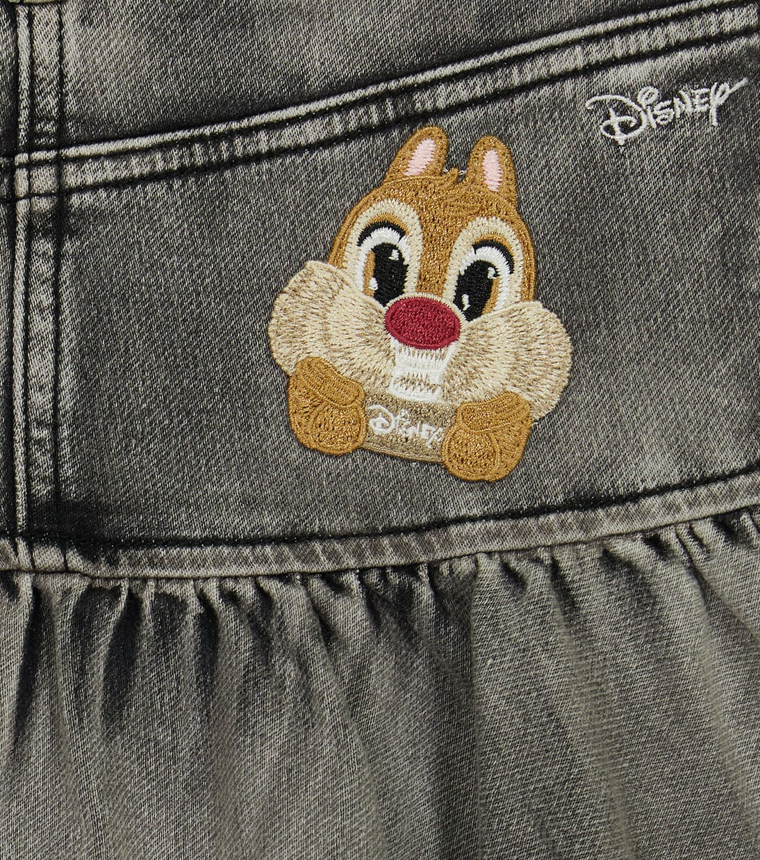 x Disney® - Gonna in denim con ricami | Monnalisa
