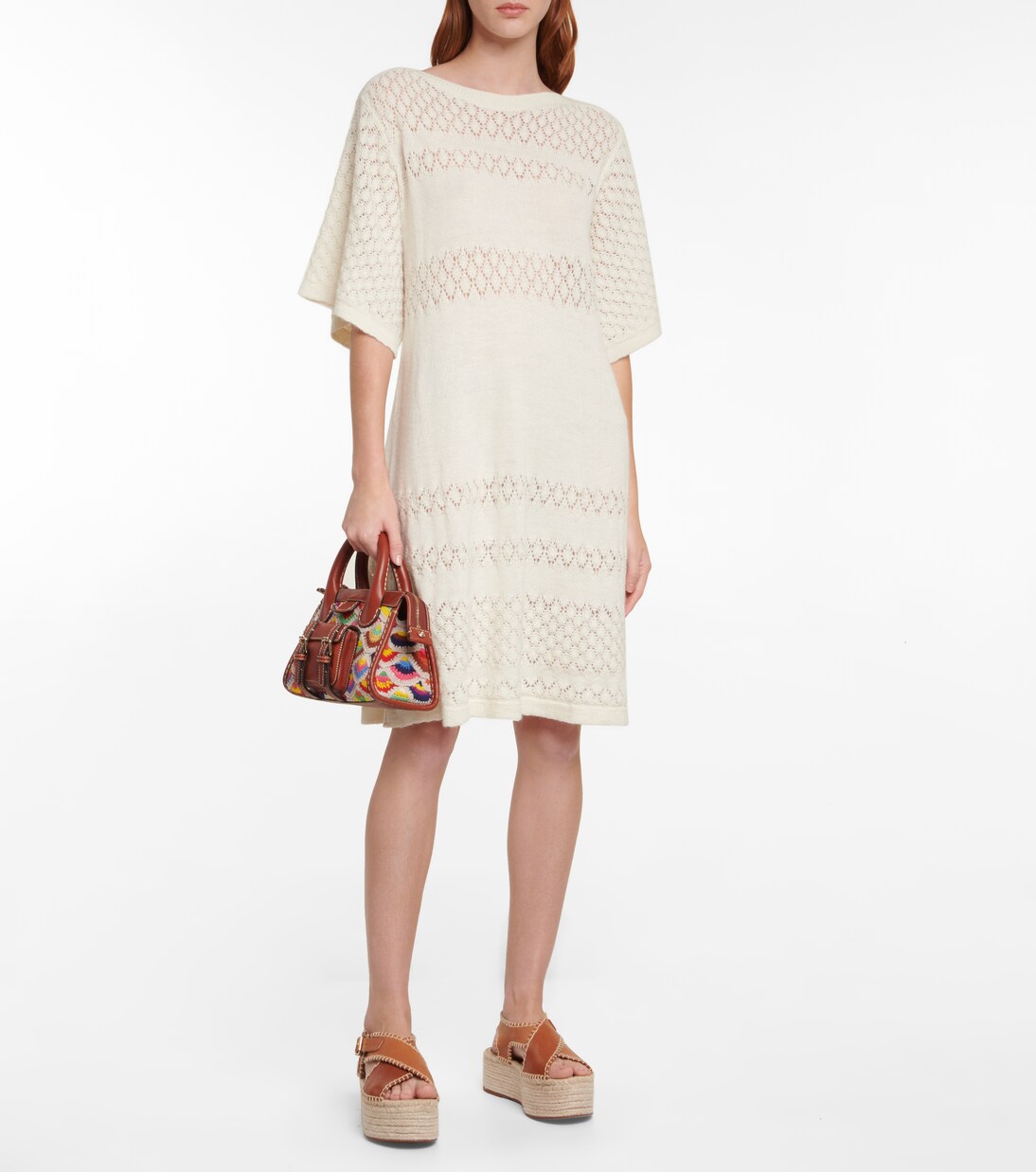 Open-knit alpaca wool-blend dress | See By Chloé