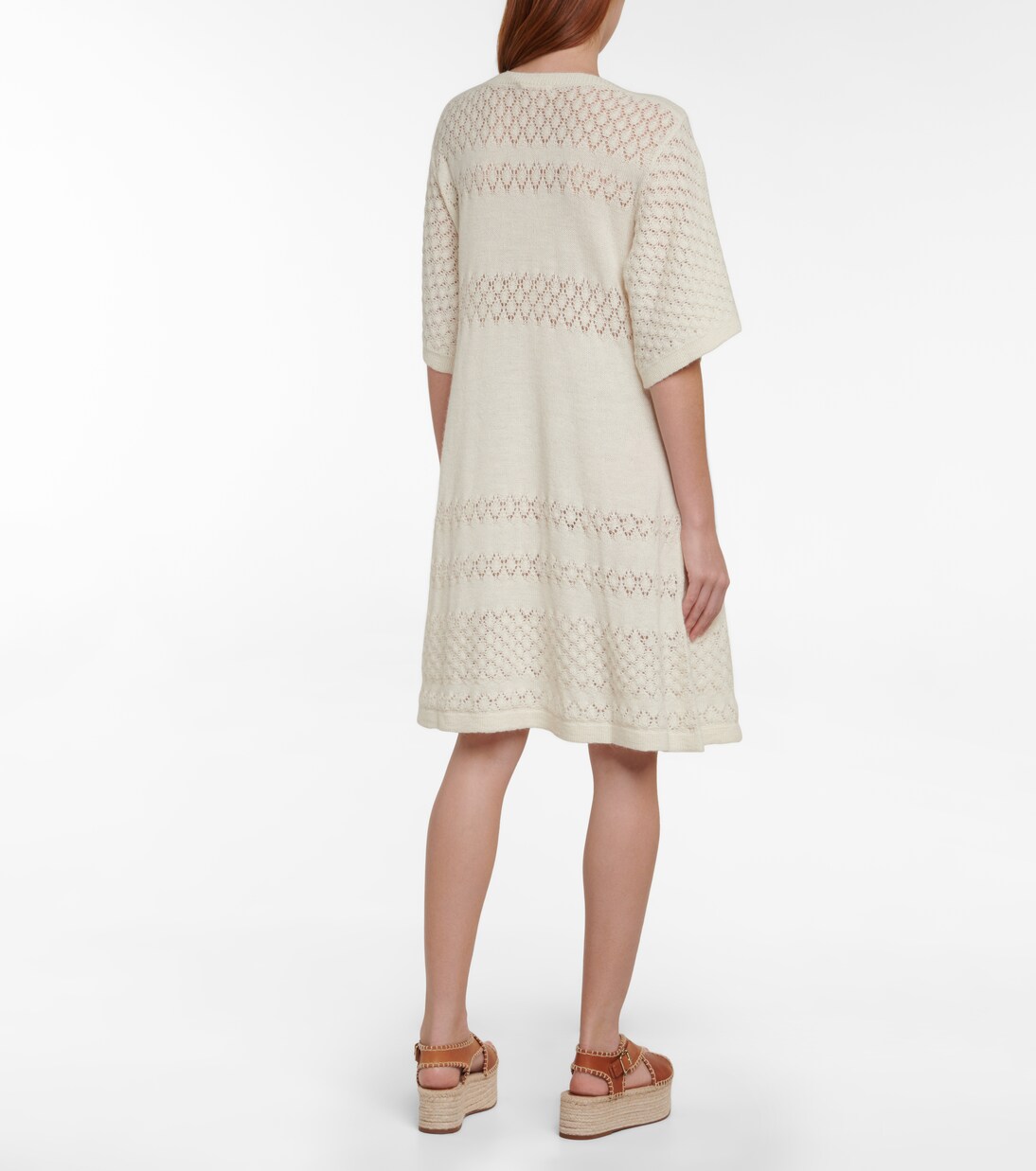 Open-knit alpaca wool-blend dress | See By Chloé