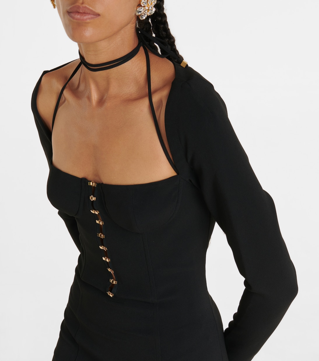 Embellished long-sleeved minidress | Blumarine