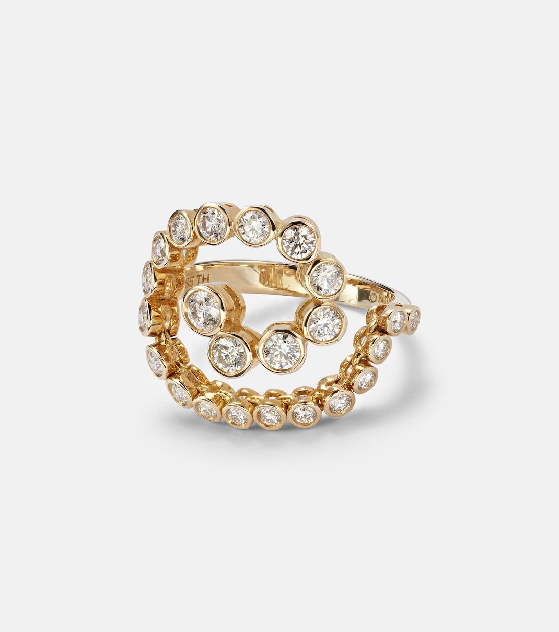 Bague Spiralis en or 14 ct et diamants | Ondyn