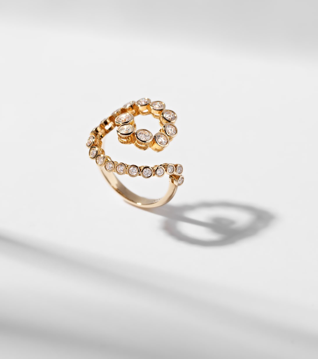 Bague Spiralis en or 14 ct et diamants | Ondyn