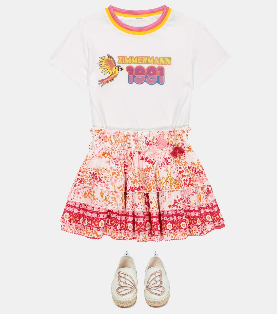 Jumpsuit corta Clover in cotone | Zimmermann Kids