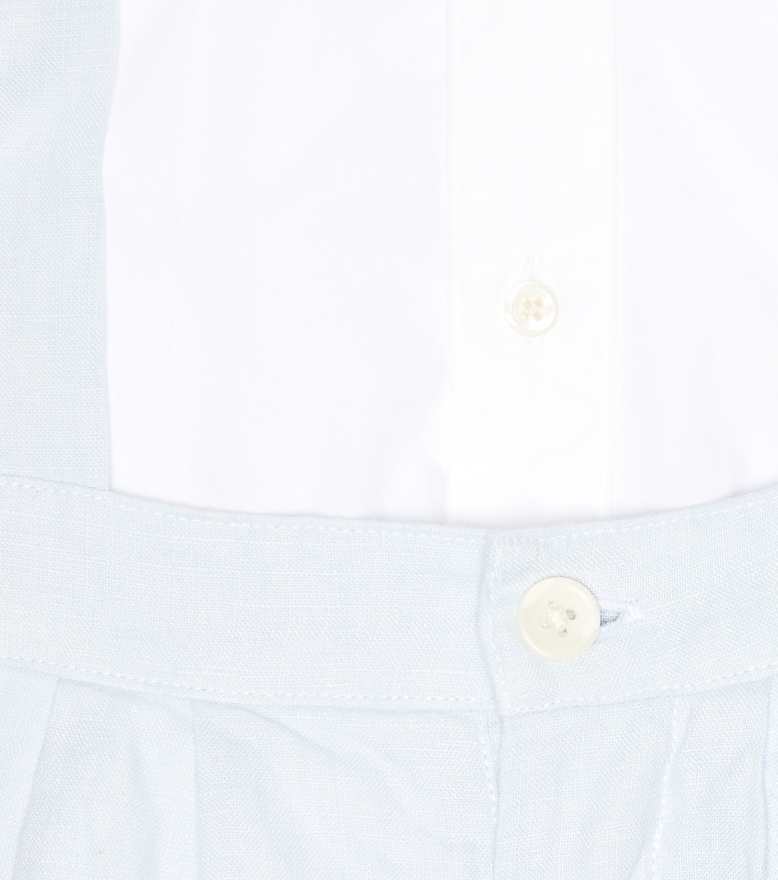 Baby - Camicia e salopette in cotone e lino | Polo Ralph Lauren Kids