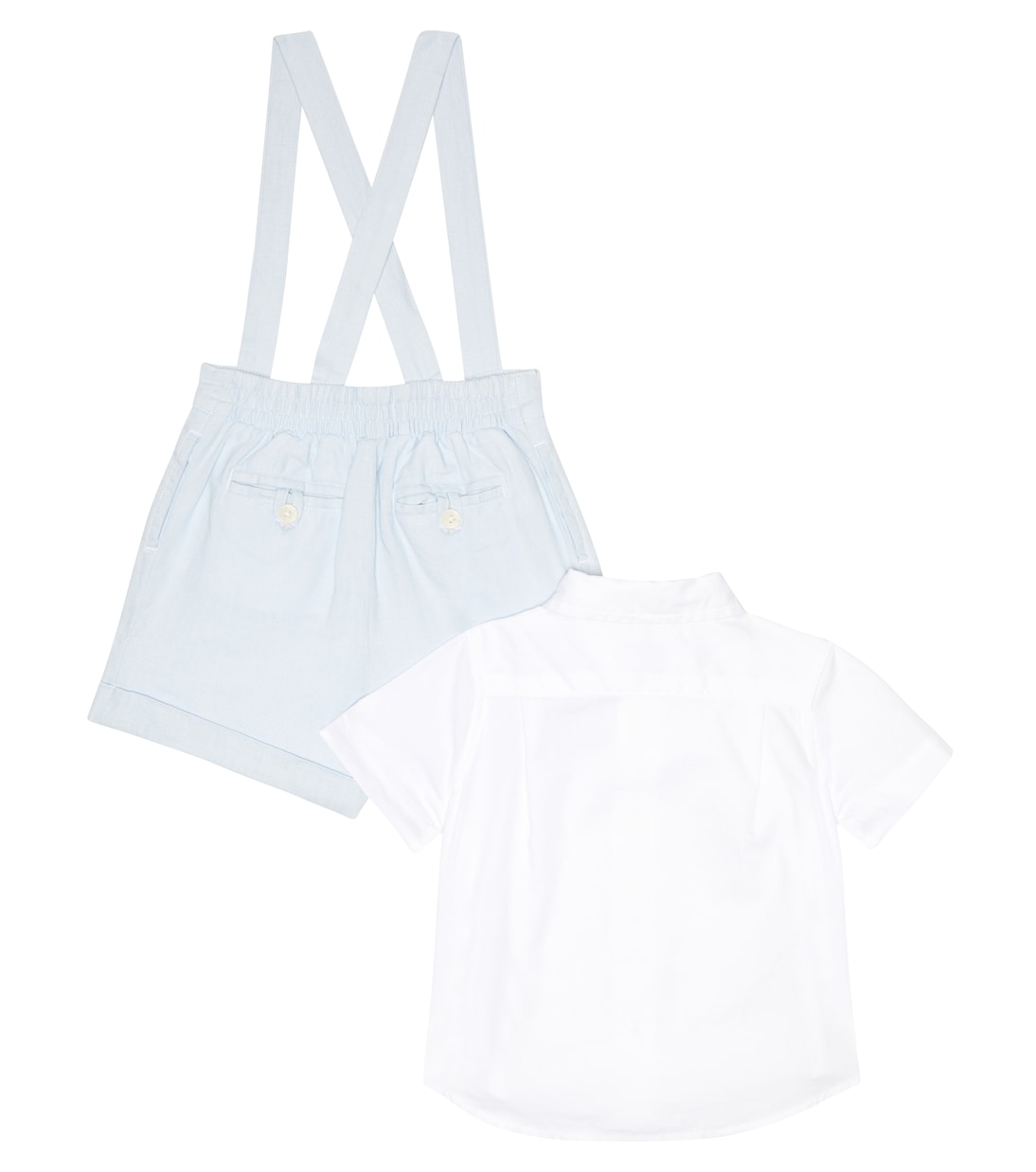 Baby - Camicia e salopette in cotone e lino | Polo Ralph Lauren Kids