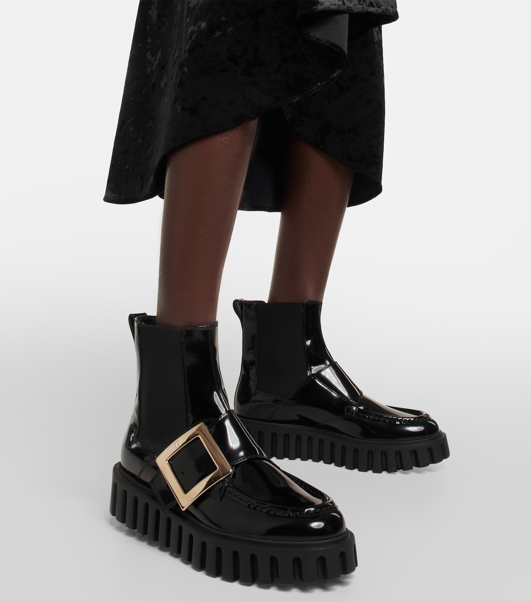 Viv' Go-Thick leather platform Chelsea boots | Roger Vivier