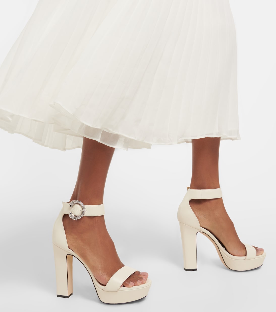 Mionne 120 leather platform sandals | Jimmy Choo
