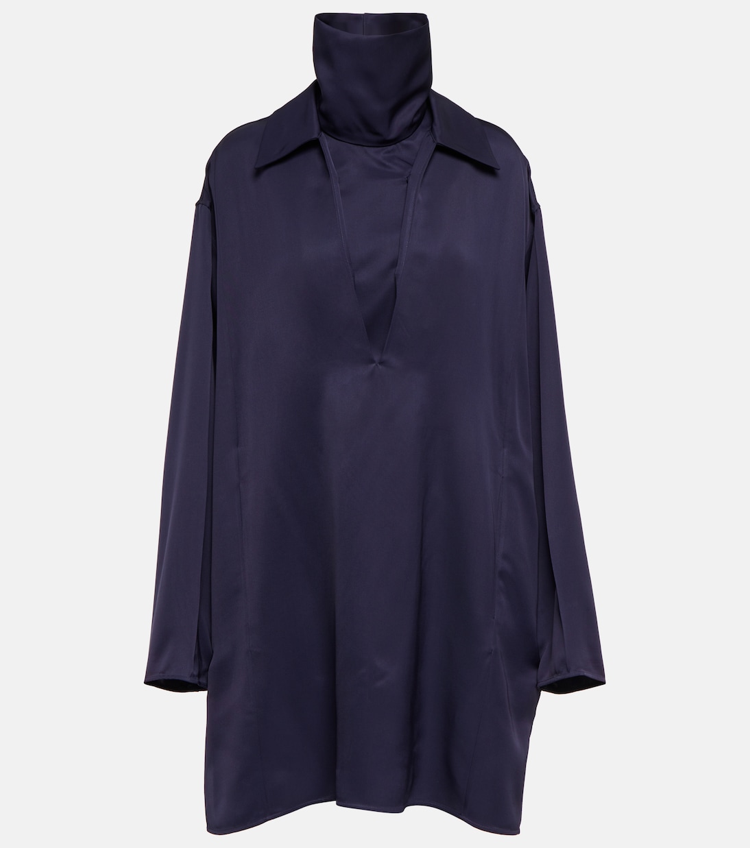 Miniabito in raso con collo alto | Jil Sander
