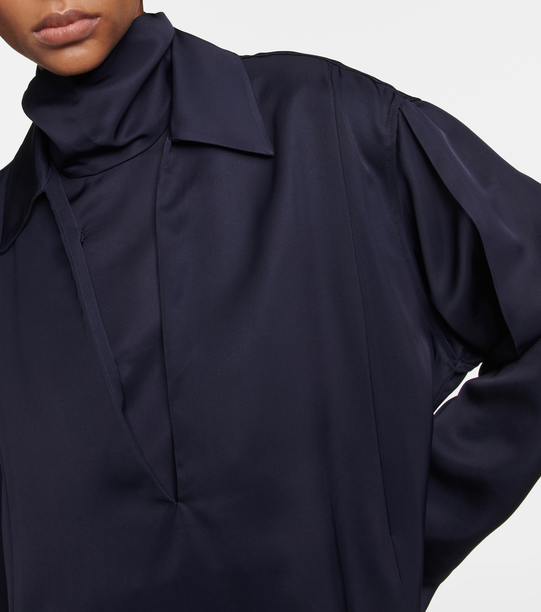 Miniabito in raso con collo alto | Jil Sander