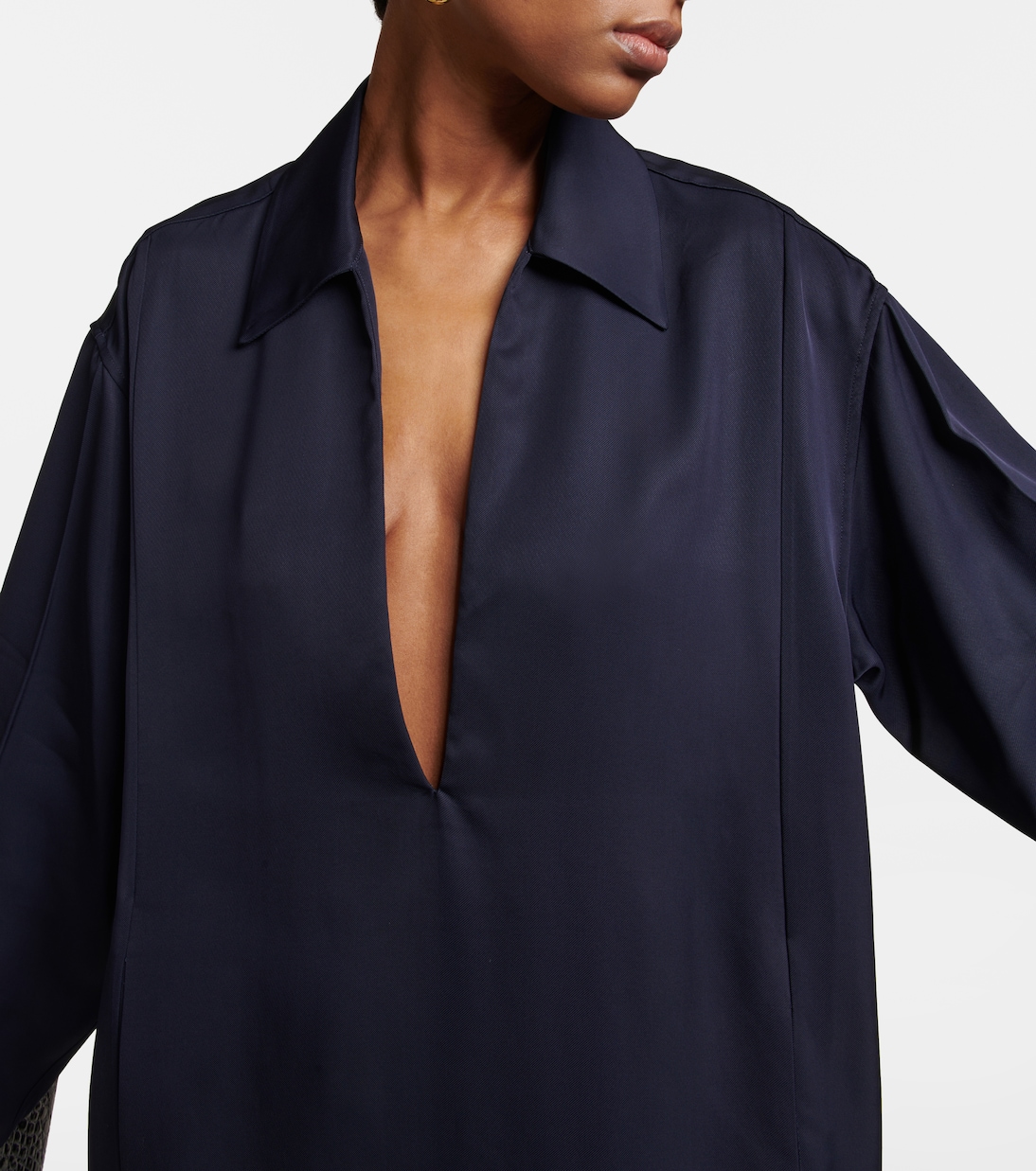 Miniabito in raso con collo alto | Jil Sander