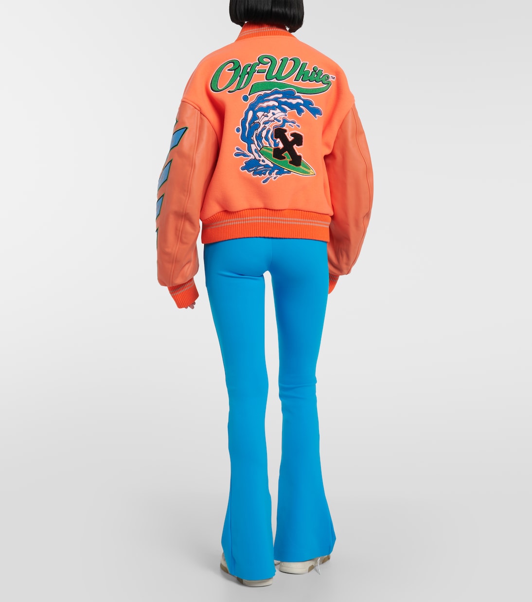 Appliqué wool-blend bomber jacket | Off-White