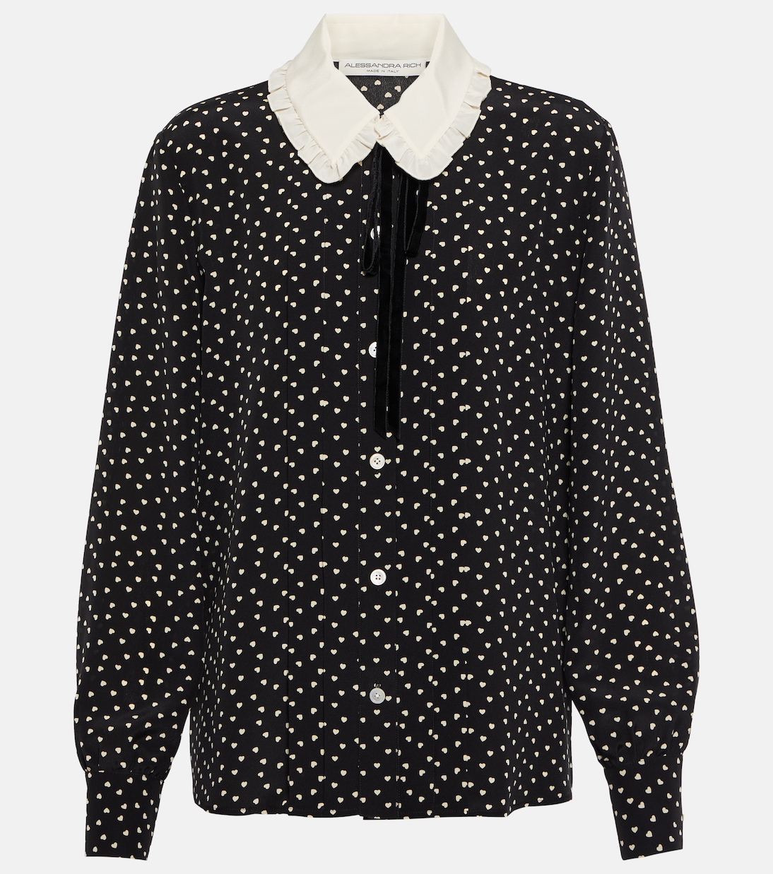 Blusa de mezcla de seda con lunares | Alessandra Rich