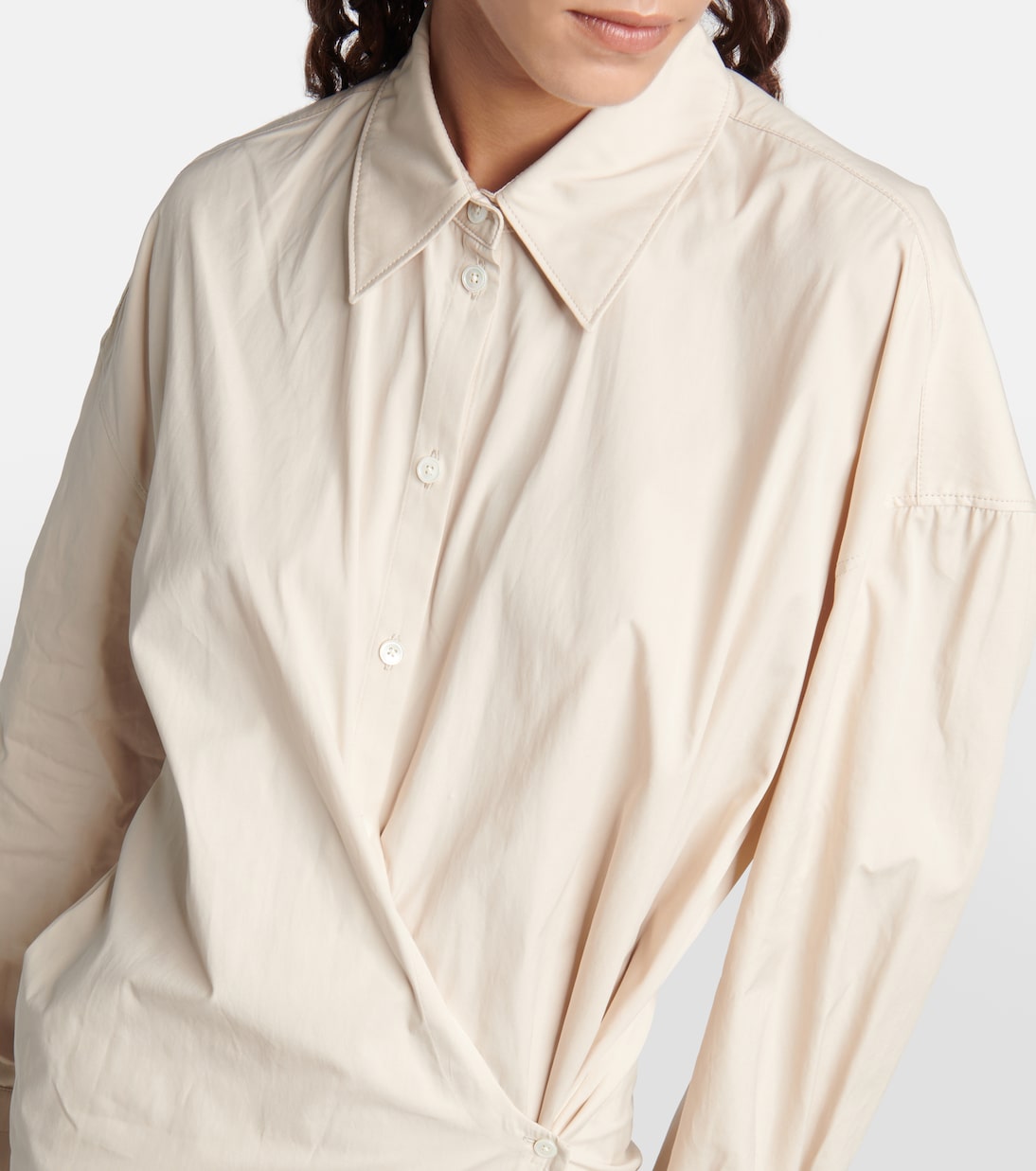 Robe chemise en coton et soie | Lemaire