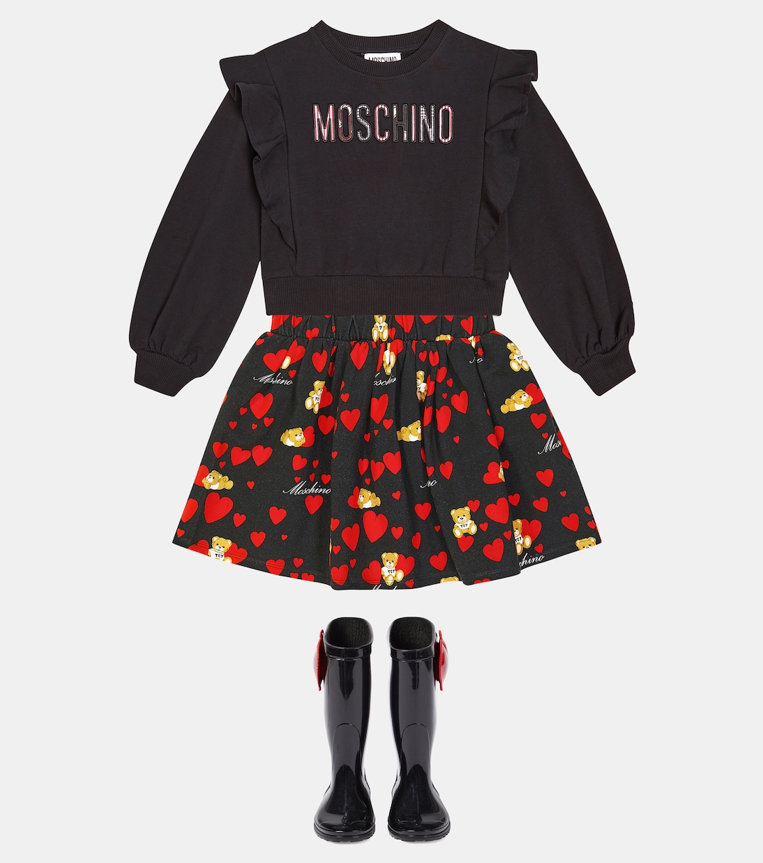 Botas de lluvia con apliques | Moschino Kids