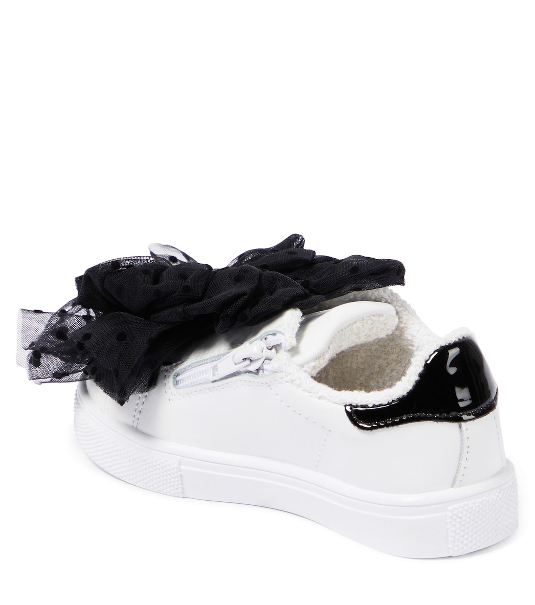 Sneakers in pelle con fiocchi | Monnalisa