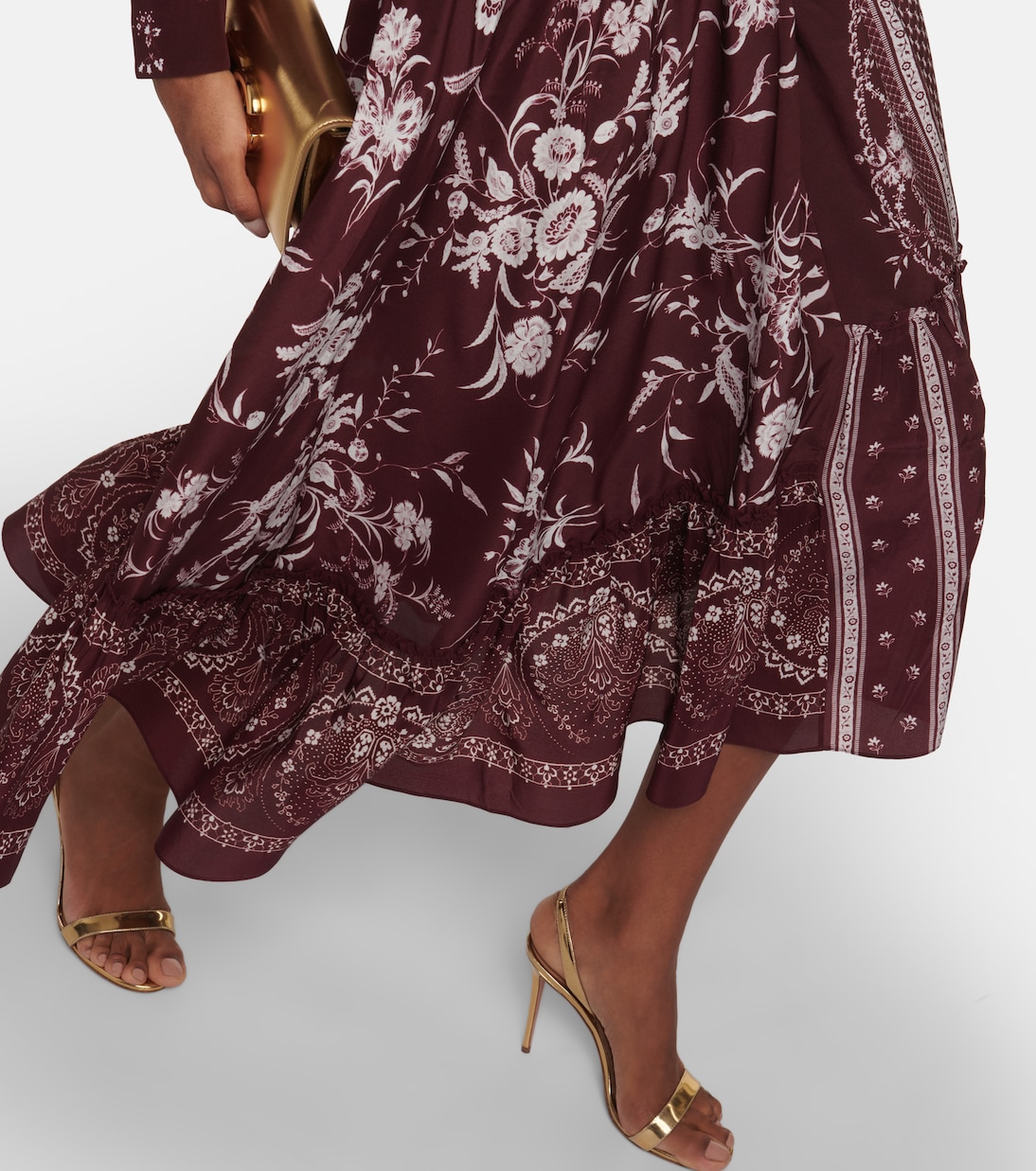 Vestido midi de seda floral | Erdem