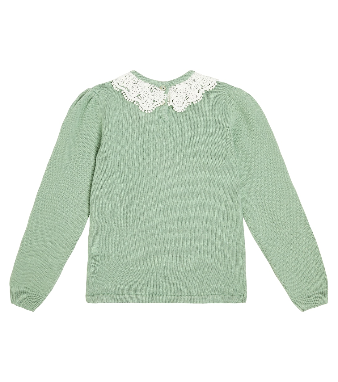 Pullover in misto lana con pizzo | La Coqueta