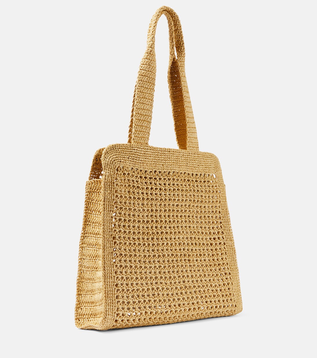 Medium logo woven tote bag | Miu Miu