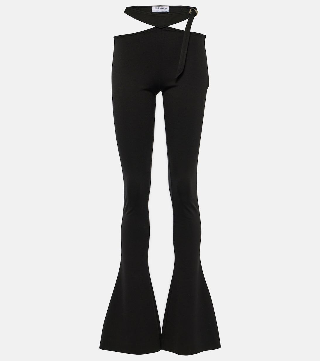 Pantalones flared de jersey con abertura | The Attico