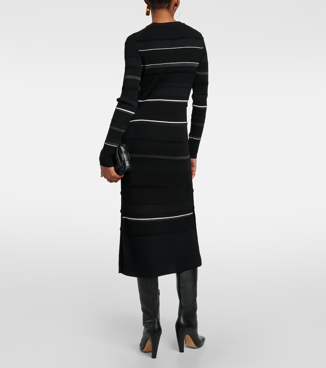条纹针织中长连衣裙 | Proenza Schouler