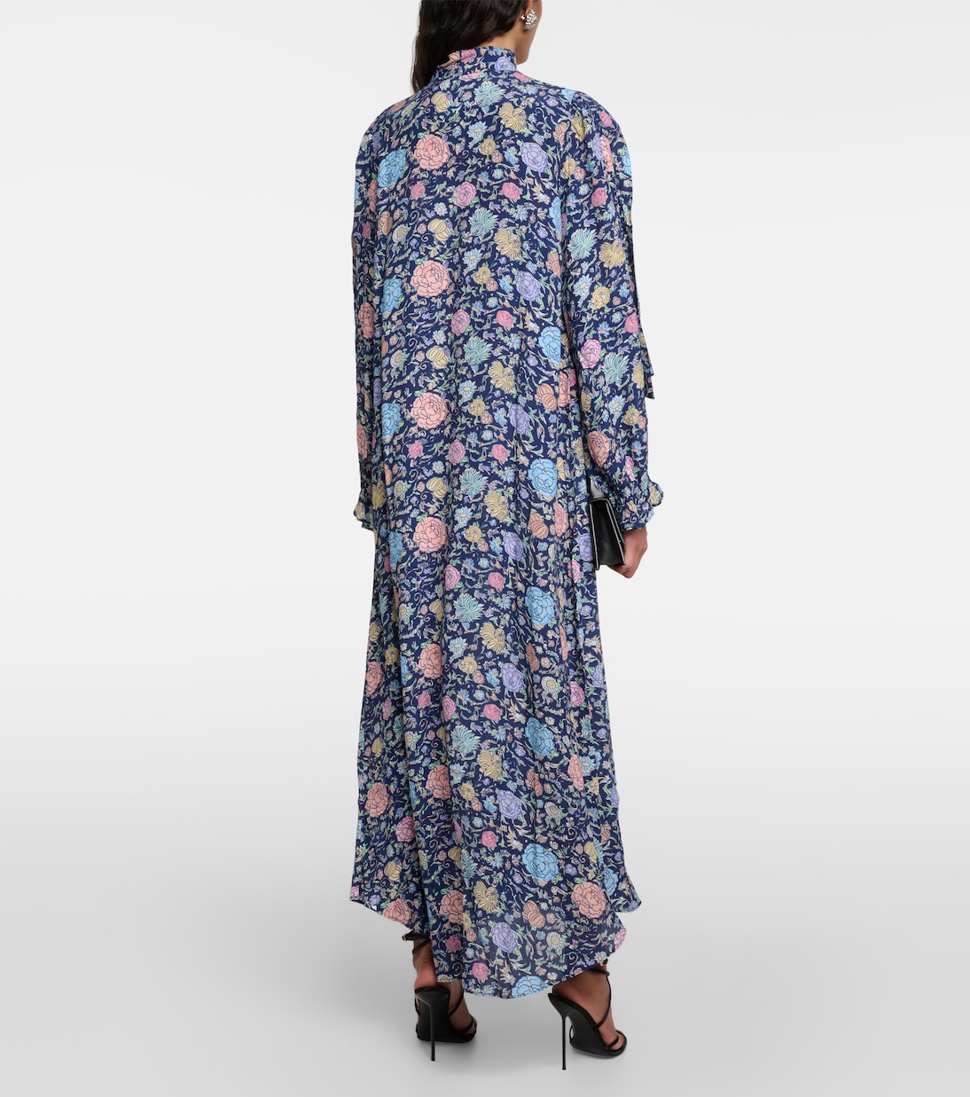 Vestido midi Ferne de crepé floral | Rixo