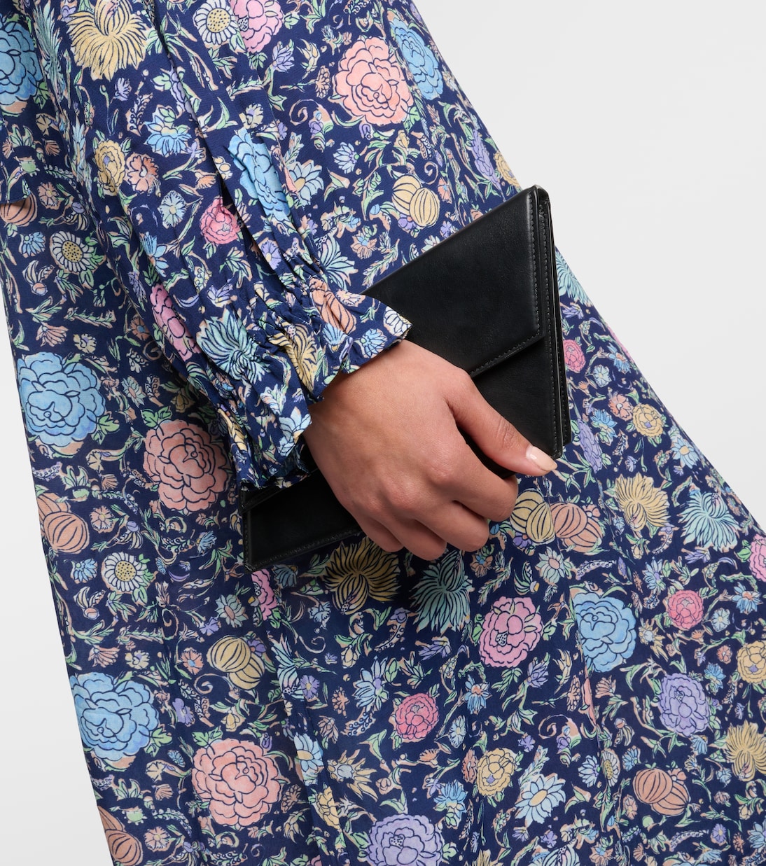 Vestido midi Ferne de crepé floral | Rixo
