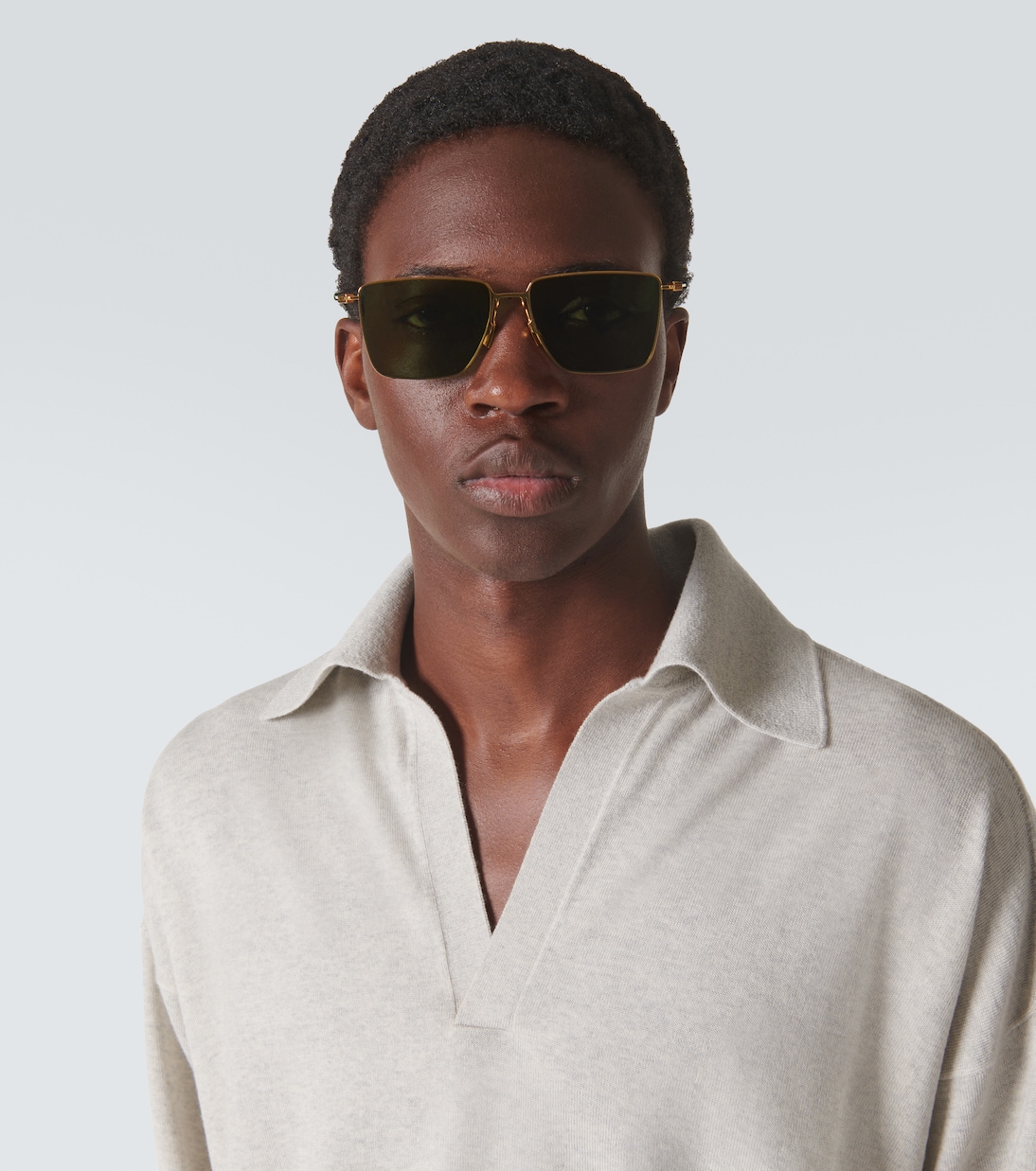 Ultrathin rectangular sunglasses | Bottega Veneta