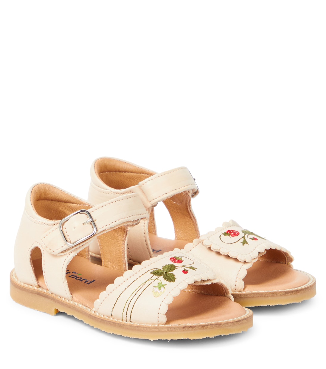 Sandali in pelle con ricamo | Petit Nord
