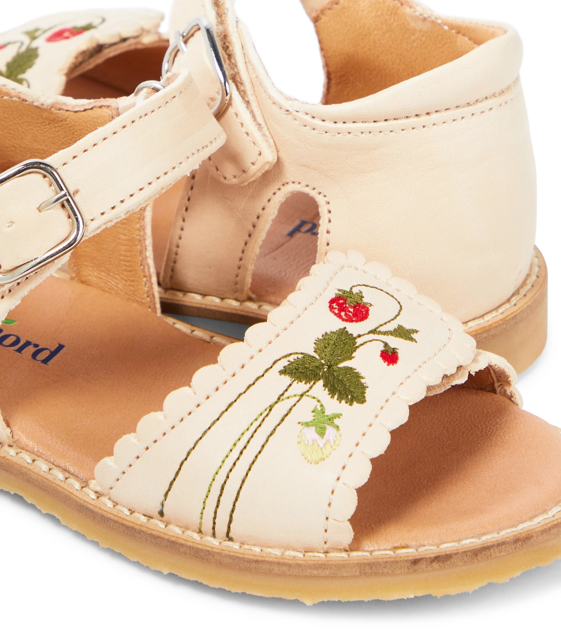 Sandali in pelle con ricamo | Petit Nord