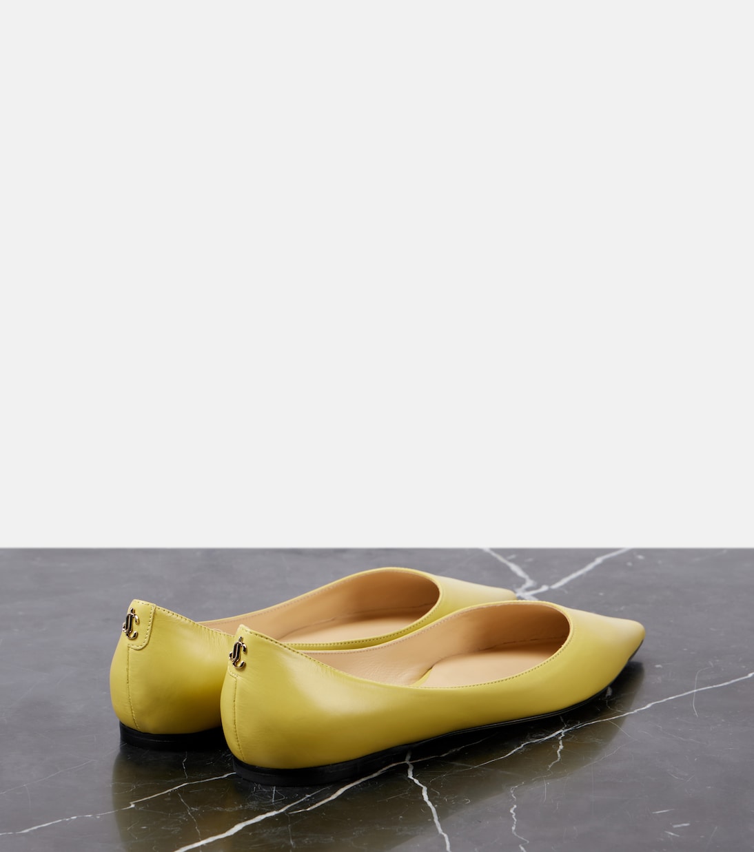 Yellow leather flats womens new arrivals