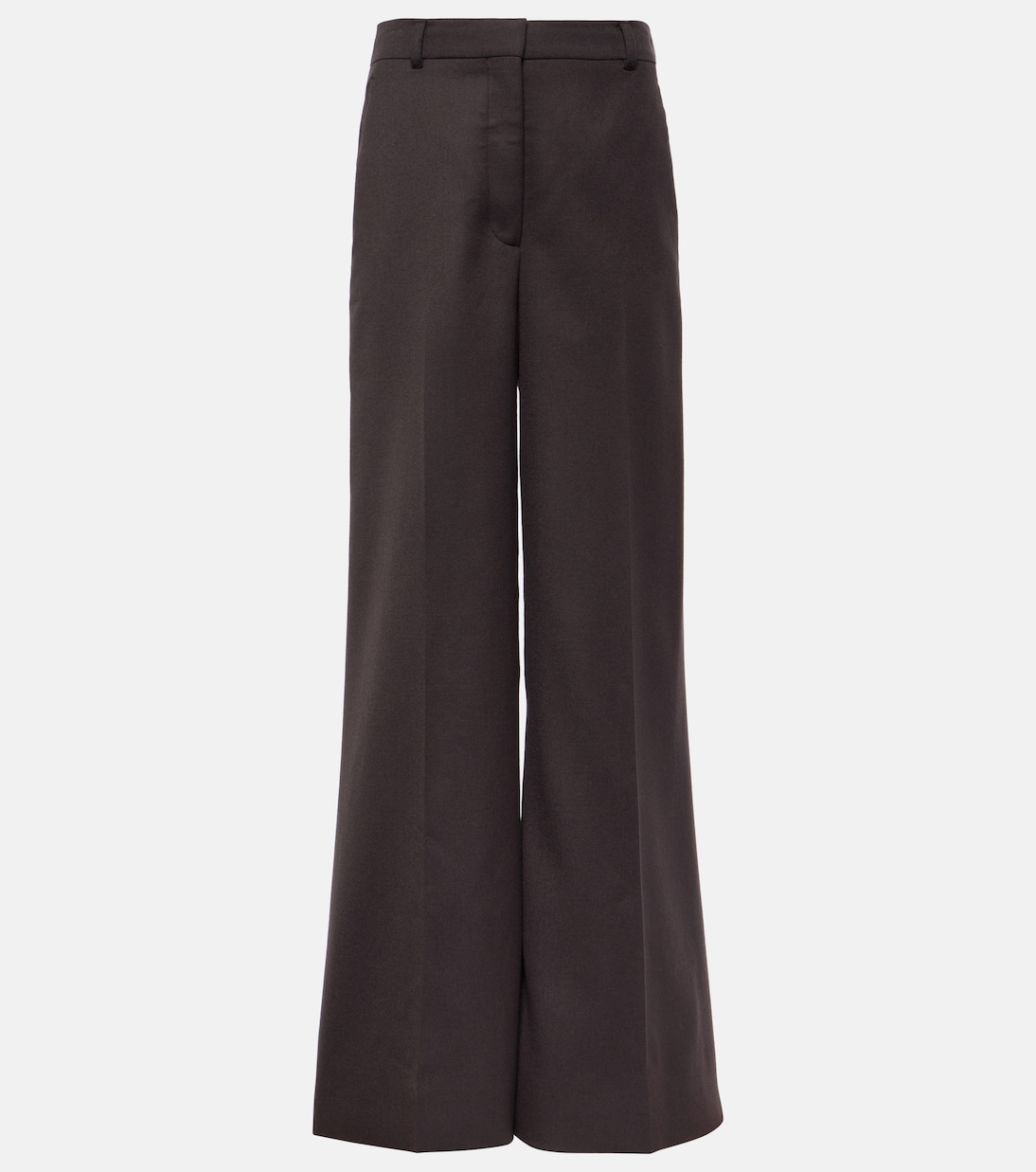Pantaloni a gamba larga in lana a vita alta | Stella McCartney
