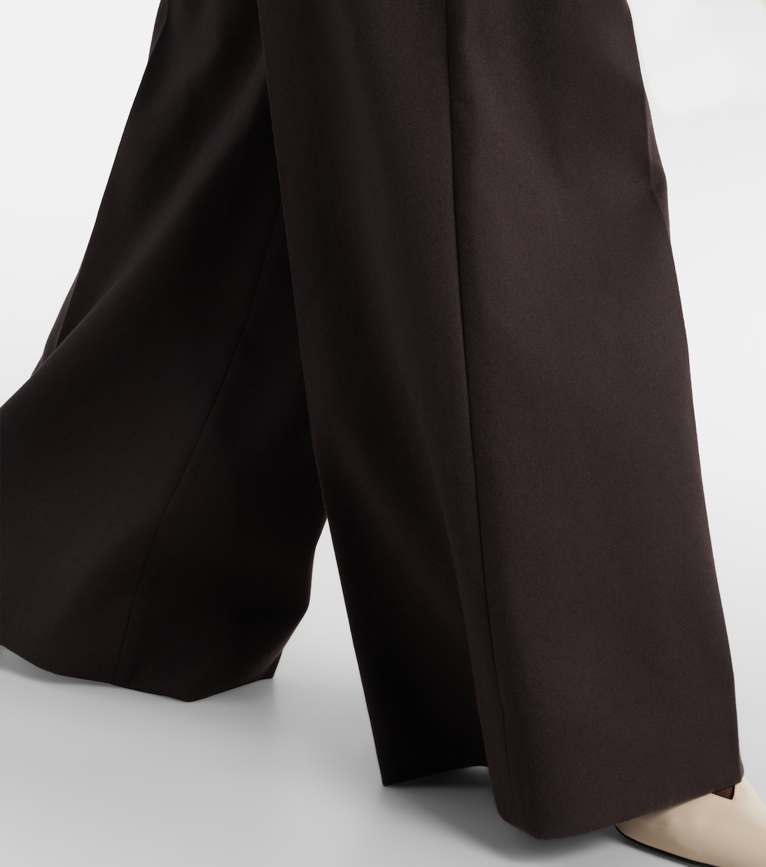 Pantaloni a gamba larga in lana a vita alta | Stella McCartney