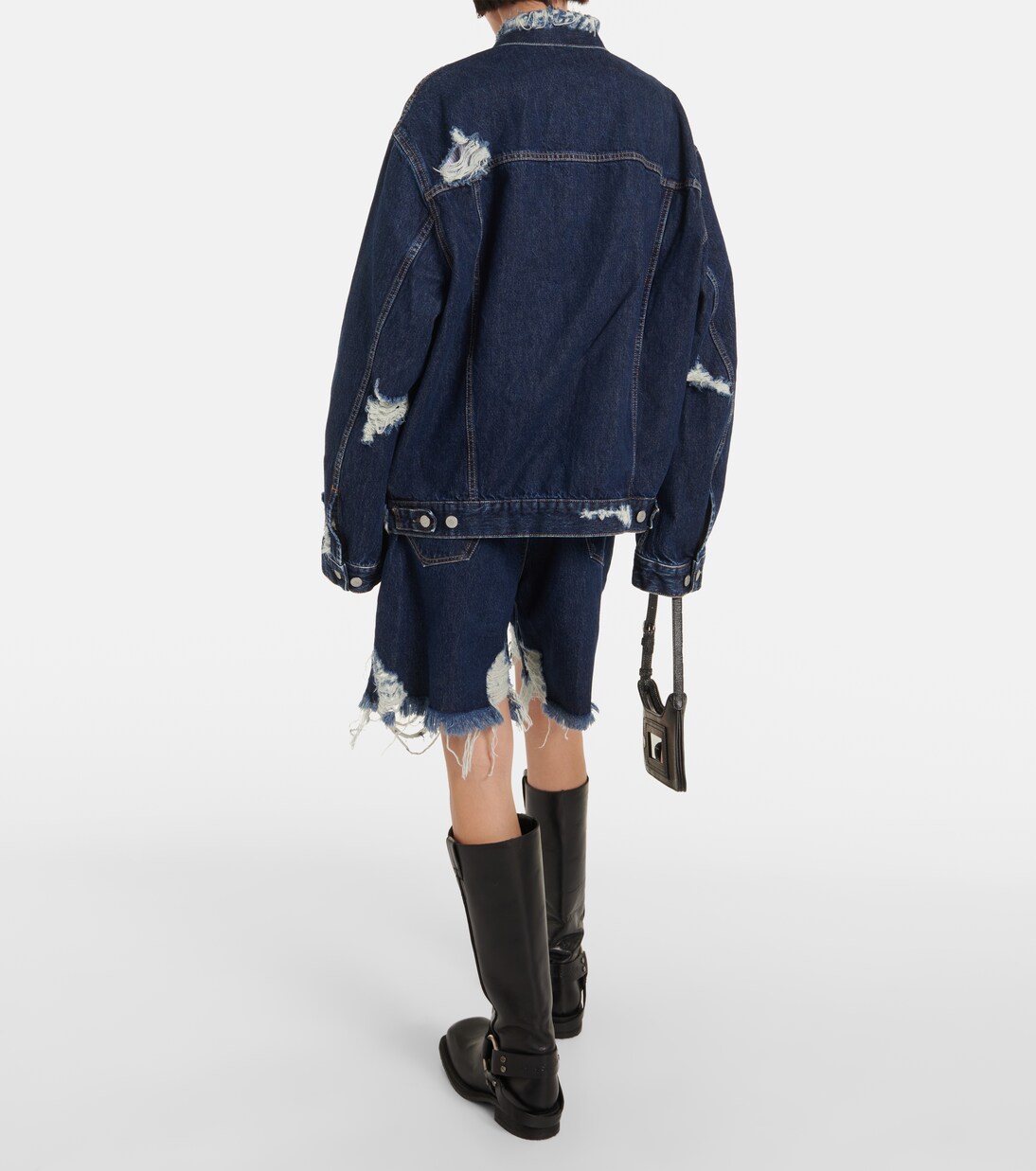 Distressed denim jacket in blue - Acne Studios | Mytheresa
