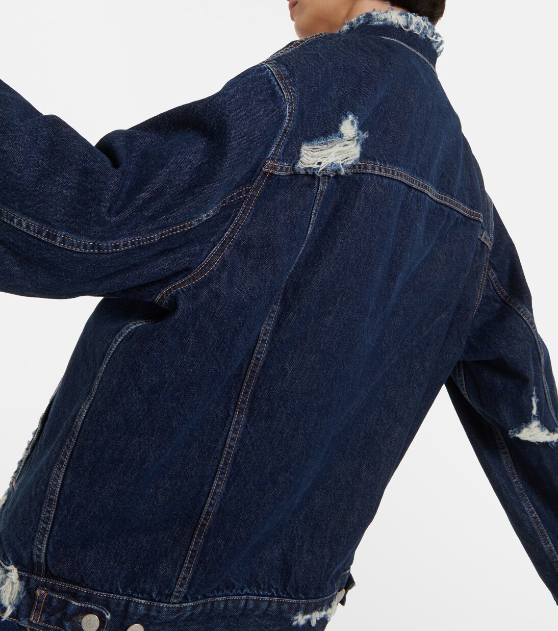 Distressed denim jacket in blue - Acne Studios | Mytheresa