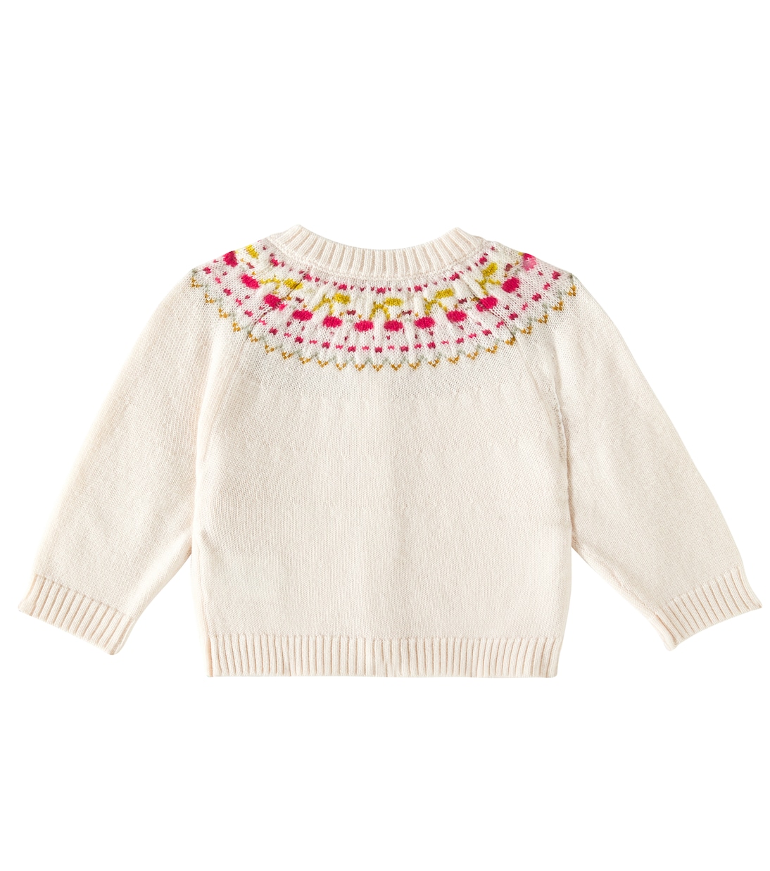 Baby Tatiana intarsia wool cardigan | Bonpoint
