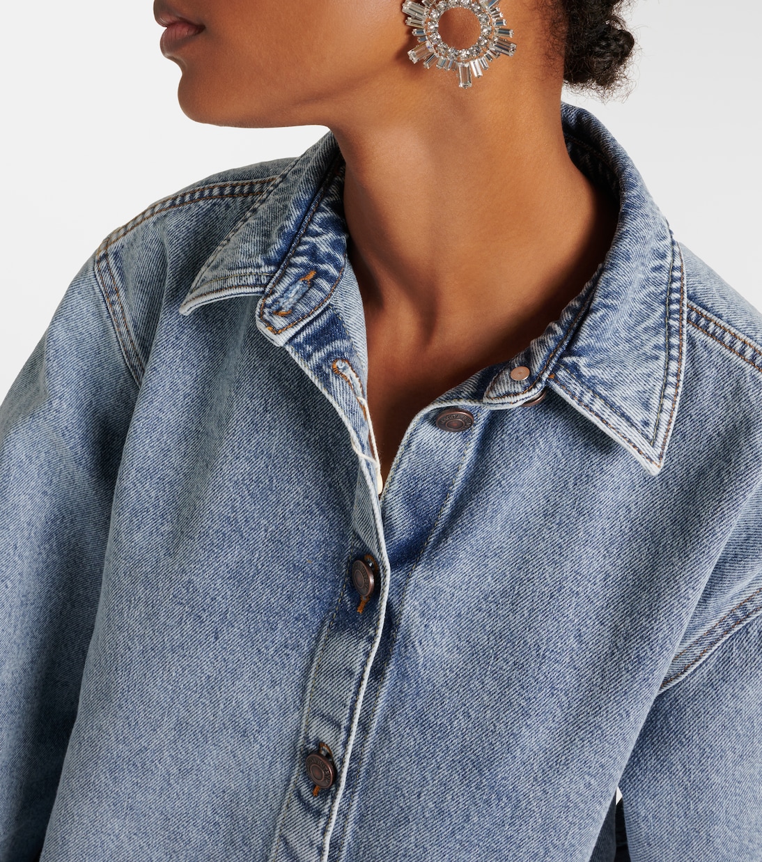 Oversize-Hemdjacke aus Denim | Magda Butrym