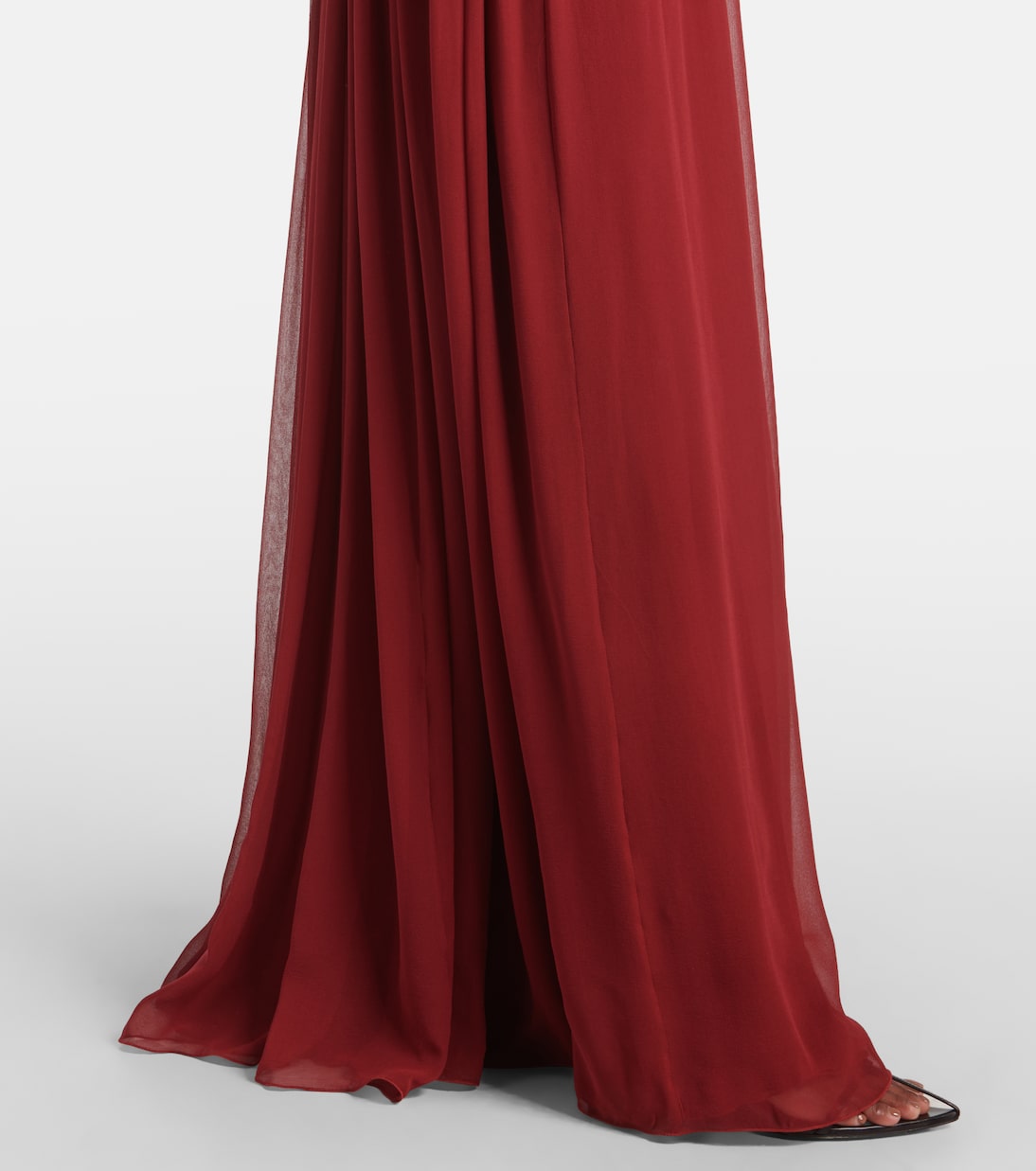 Vestido de fiesta georgette de seda con encaje | Giambattista Valli