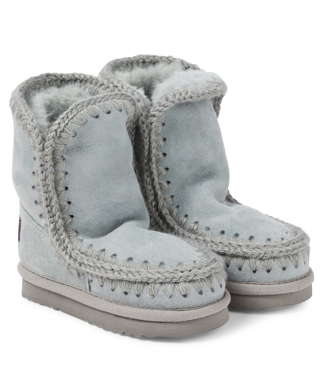 Stivaletti in suede con shearling | Mou Kids