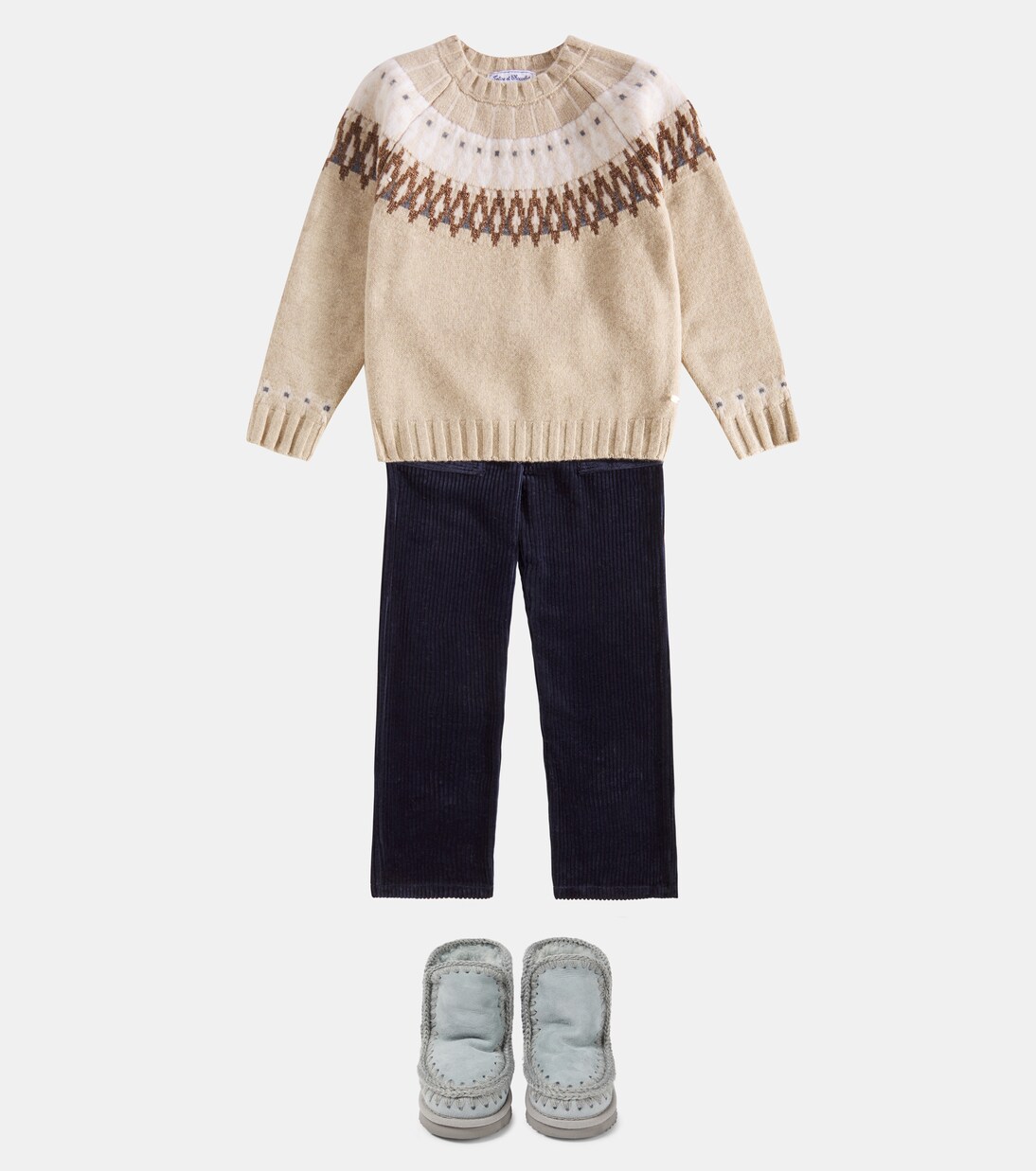 Stivaletti in suede con shearling | Mou Kids