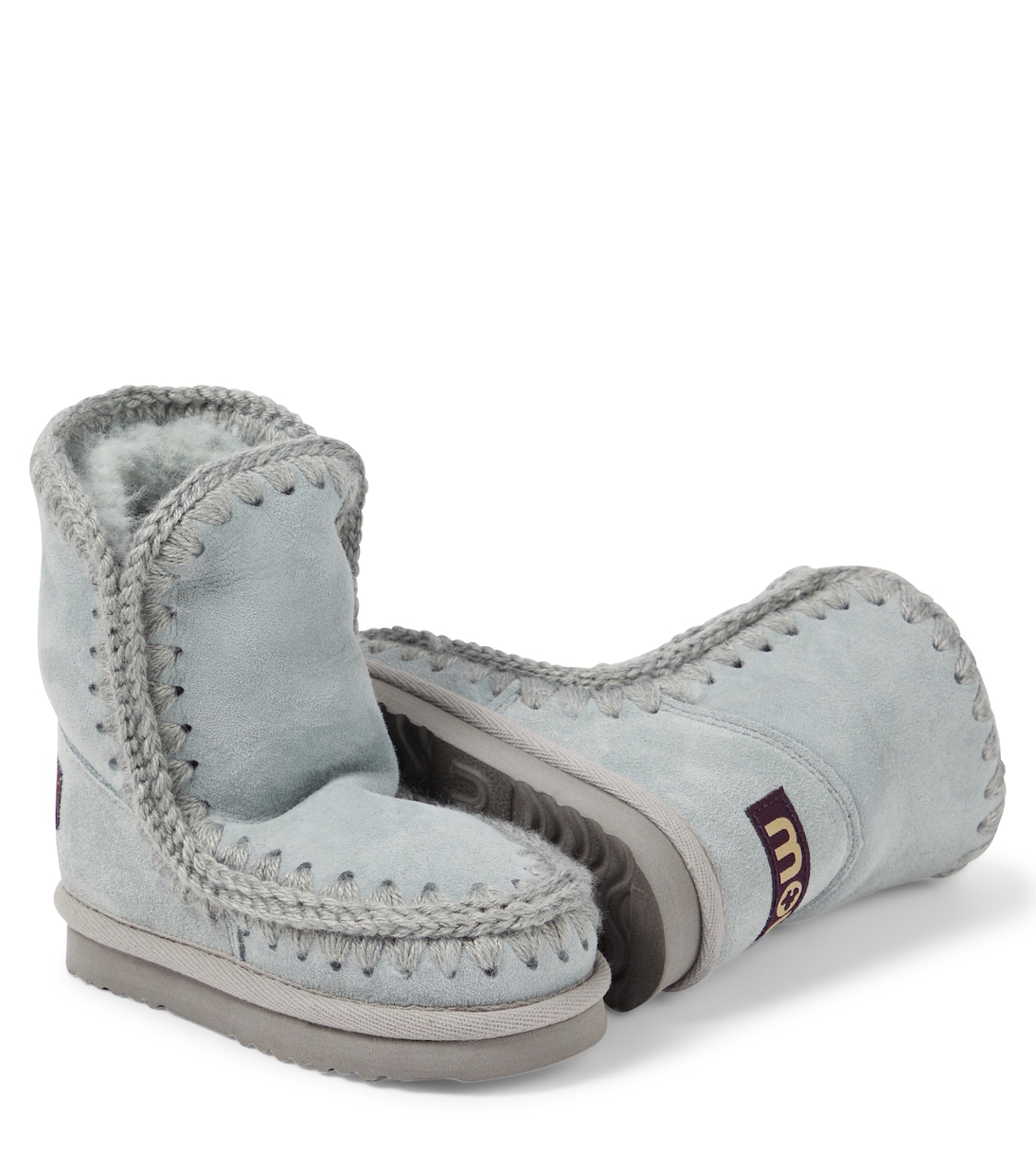 Stivaletti in suede con shearling | Mou Kids