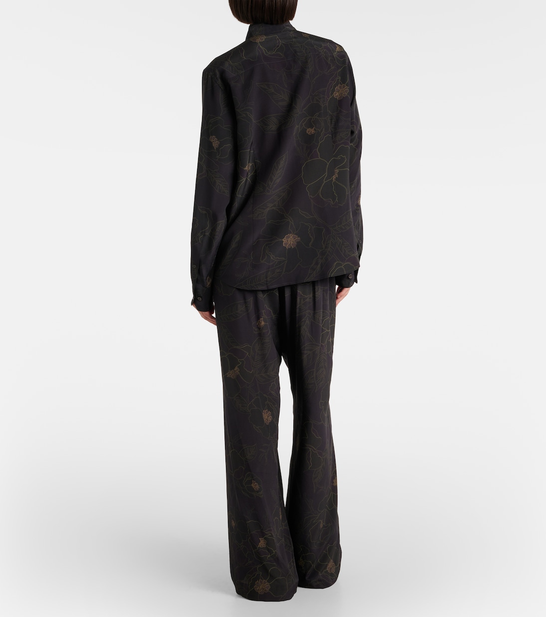 Camicia in seta con stampa floreale | Dries Van Noten