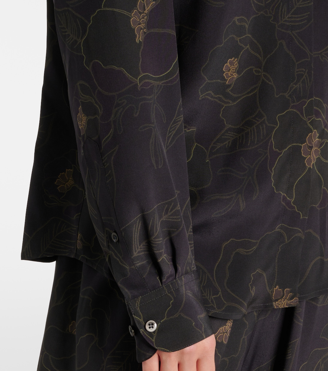 Camicia in seta con stampa floreale | Dries Van Noten